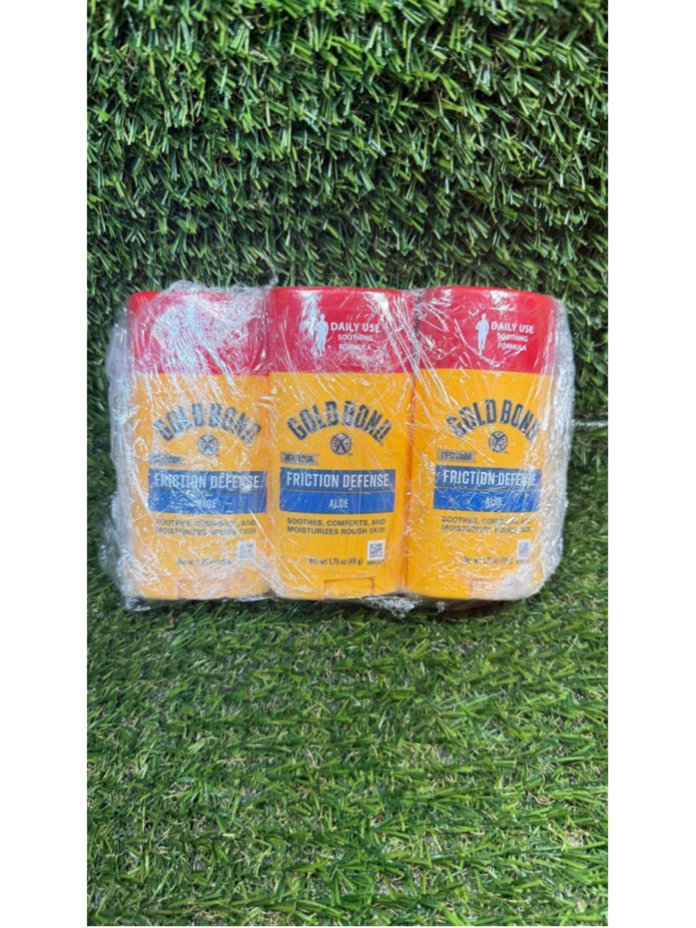 Men's Gold Bond Friction Defense Treatment One Size Yellow Red #z04 x7